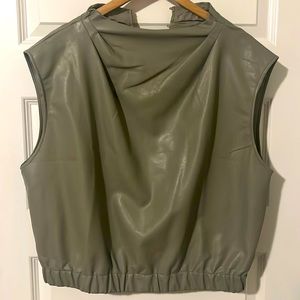 Maeve faux leather top